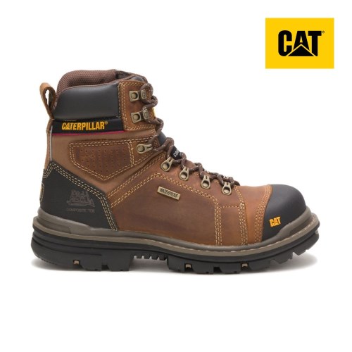 Pánské Pracovní Boty Caterpillar Hauler 6" Waterproof Composite Toe Tmavě Béžový (CZ-9HEI)